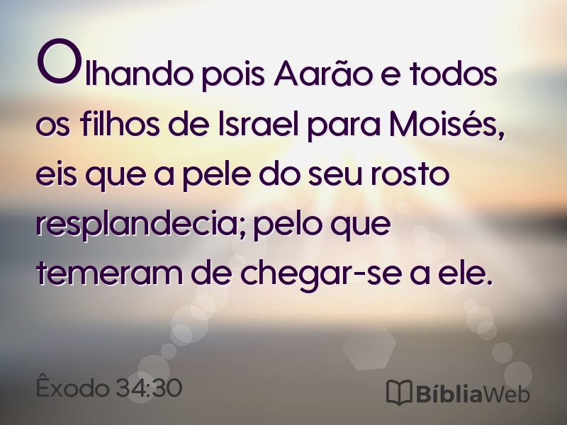 Êxodo 34:30 em imagem para compartilhar
