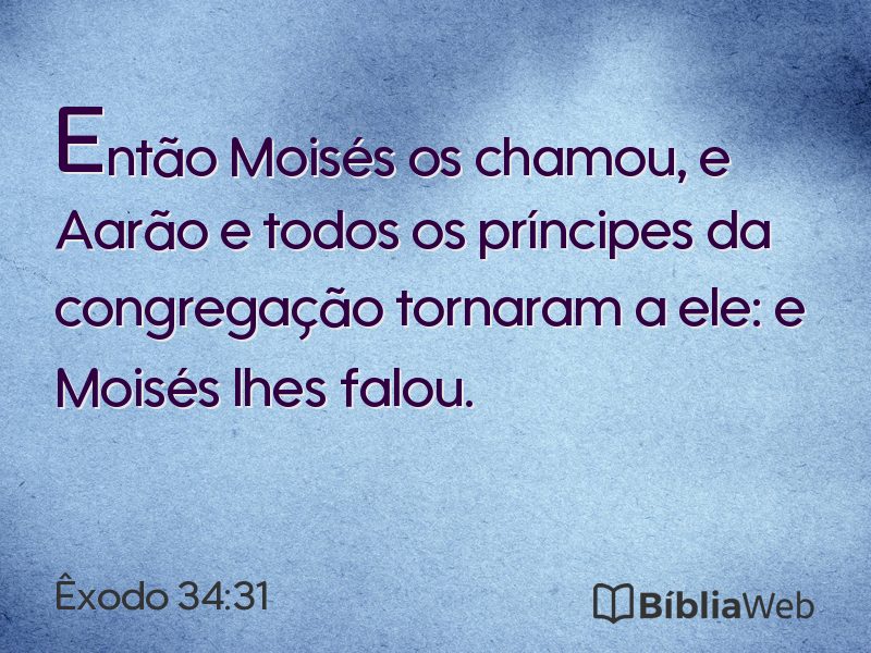 Êxodo 34:31 em imagem para compartilhar