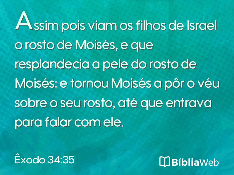 Êxodo 34:35 em imagem para compartilhar
