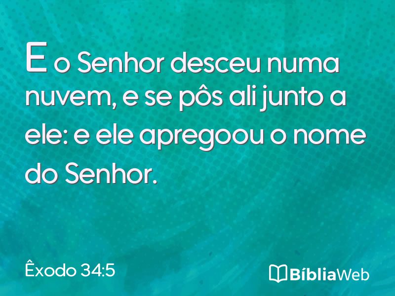 Êxodo 34:5 em imagem para compartilhar