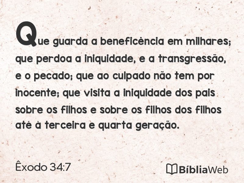 Êxodo 34:7 em imagem para compartilhar
