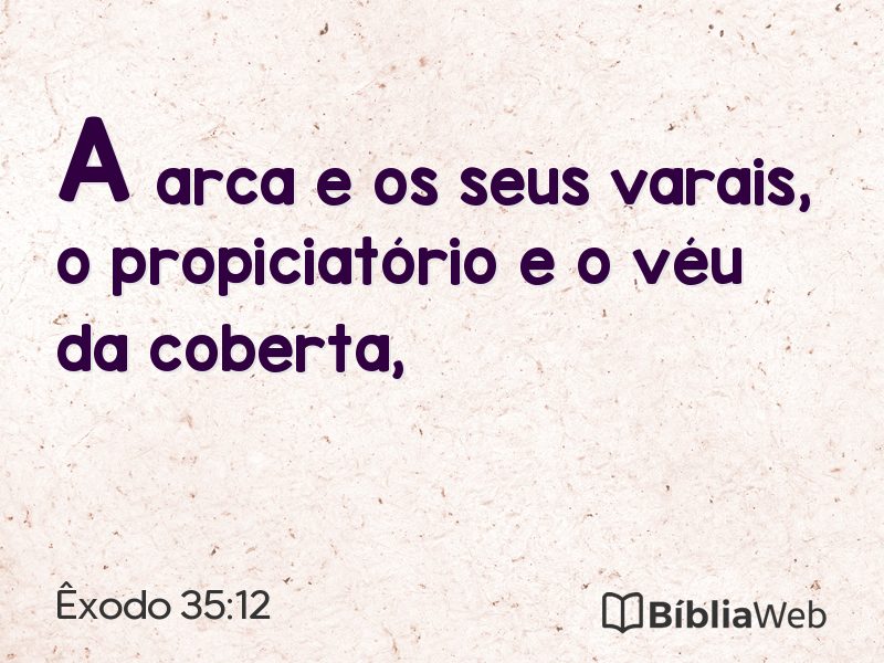 Êxodo 35:12 em imagem para compartilhar