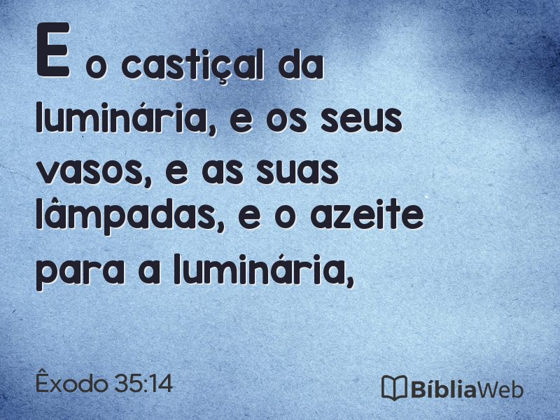 Êxodo 35:14 em imagem para compartilhar