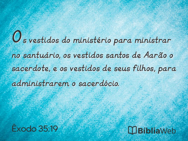Êxodo 35:19 em imagem para compartilhar