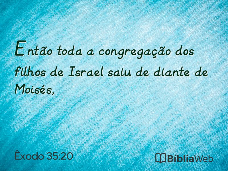 Êxodo 35:20 em imagem para compartilhar
