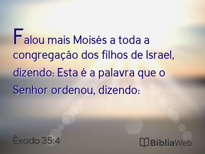 Êxodo 35:4 em imagem para compartilhar