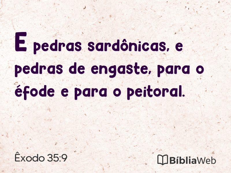 Êxodo 35:9 em imagem para compartilhar