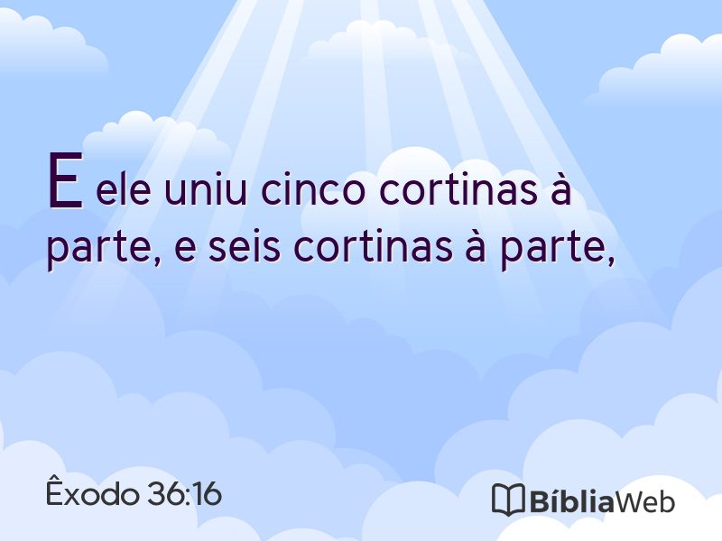 Êxodo 36:16 em imagem para compartilhar