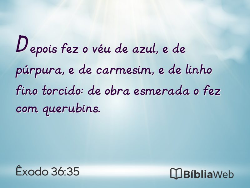 Êxodo 36:35 em imagem para compartilhar