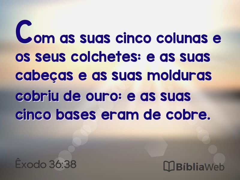 Êxodo 36:38 em imagem para compartilhar