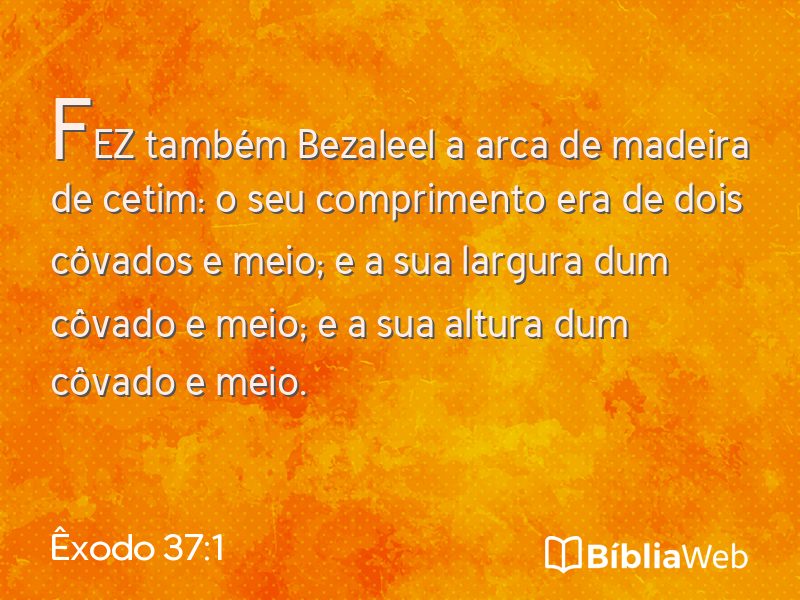Êxodo 37:1 em imagem para compartilhar