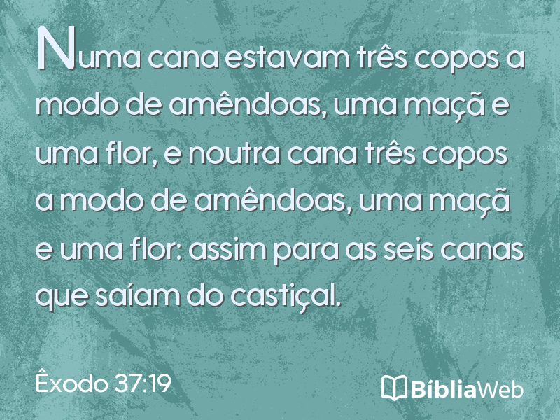 Êxodo 37:19 em imagem para compartilhar