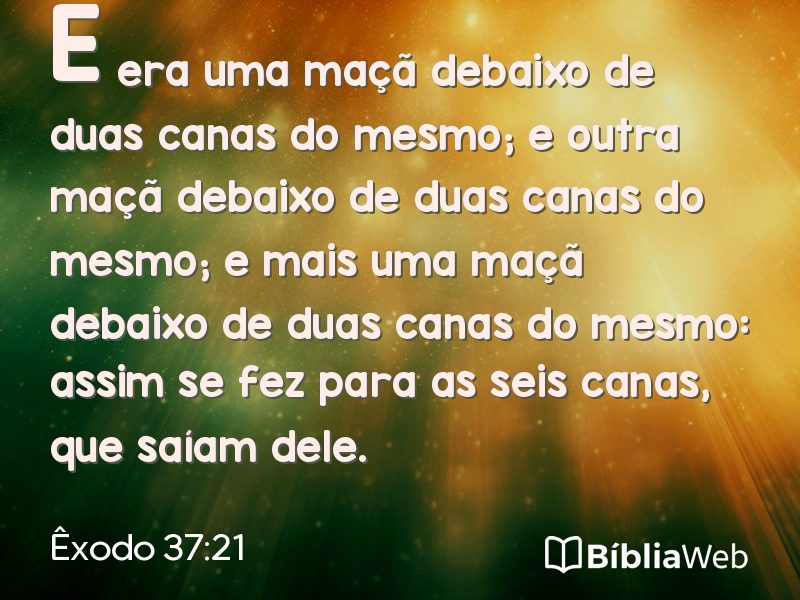Êxodo 37:21 em imagem para compartilhar
