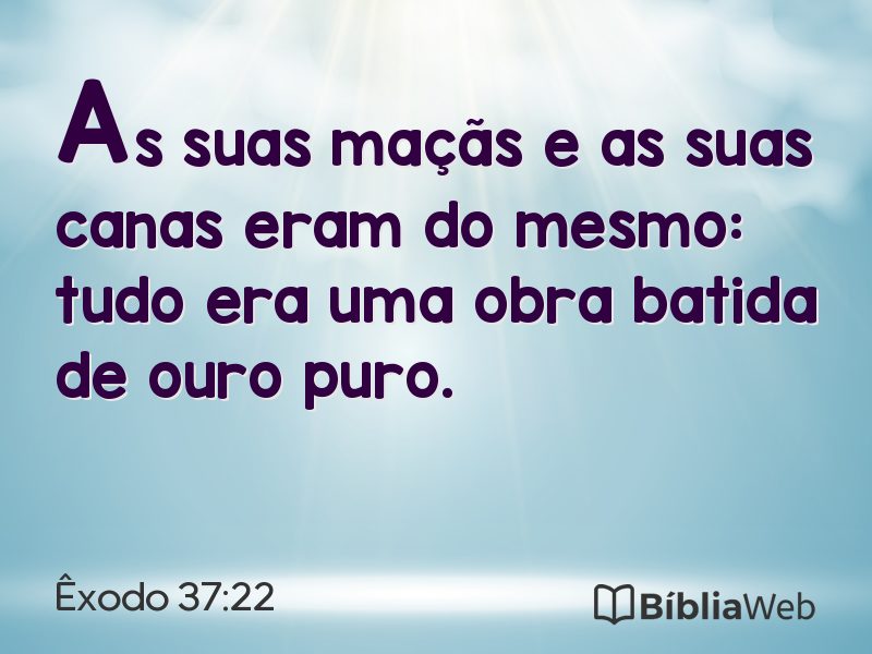 Êxodo 37:22 em imagem para compartilhar