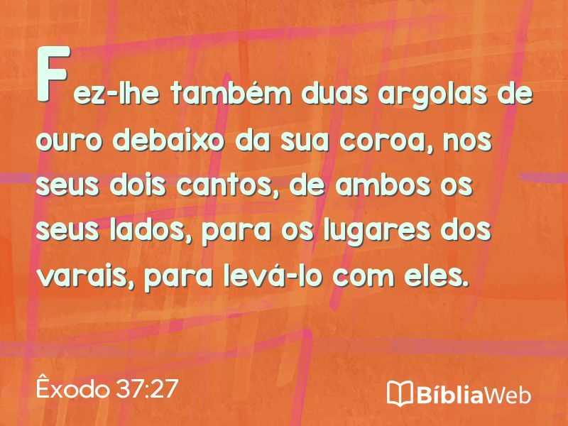 Êxodo 37:27 em imagem para compartilhar