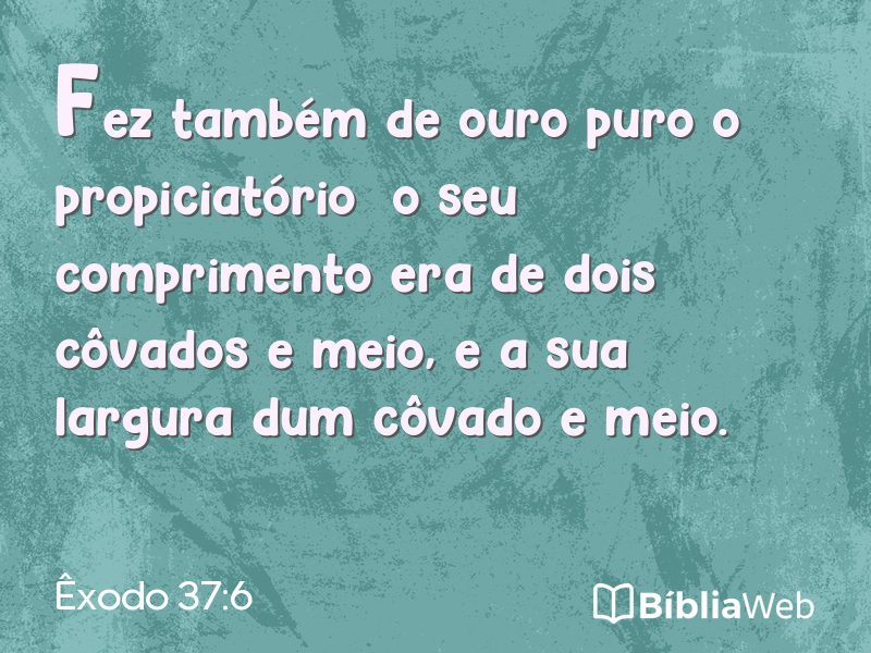 Êxodo 37:6 em imagem para compartilhar