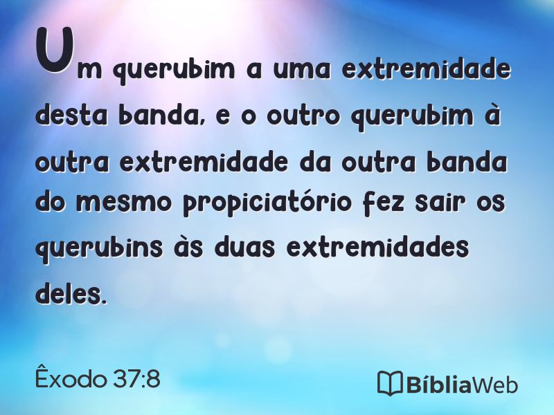 Êxodo 37:8 em imagem para compartilhar