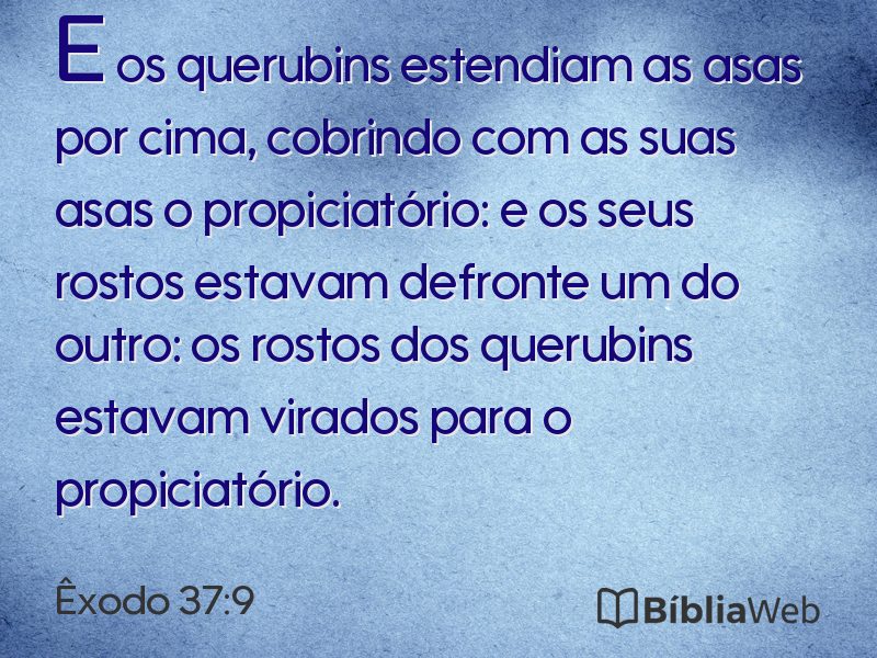 Êxodo 37:9 em imagem para compartilhar