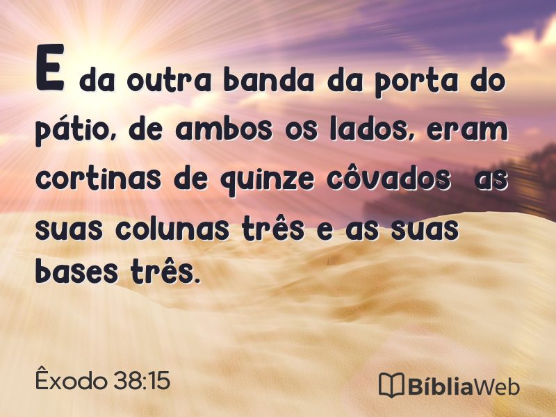 Êxodo 38:15 em imagem para compartilhar