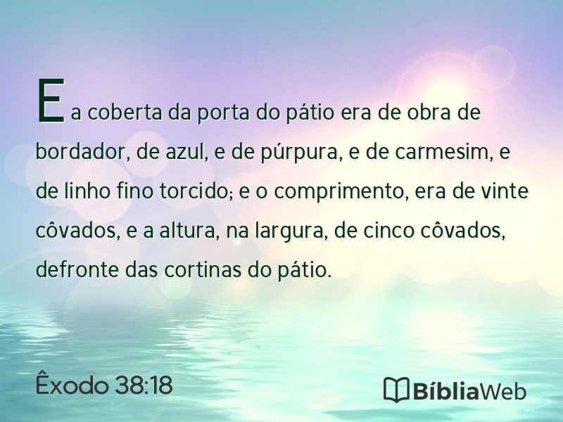 Êxodo 38:18 em imagem para compartilhar