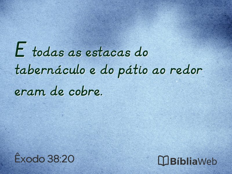 Êxodo 38:20 em imagem para compartilhar