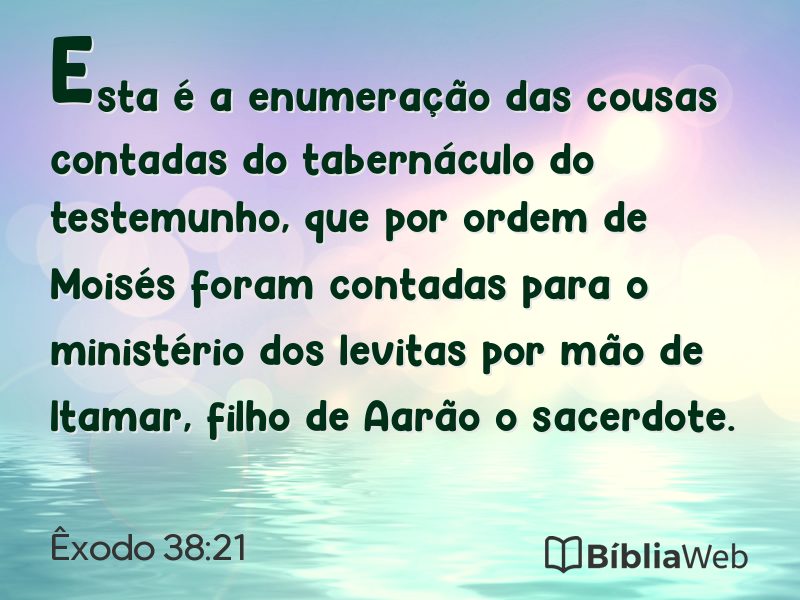 Êxodo 38:21 em imagem para compartilhar