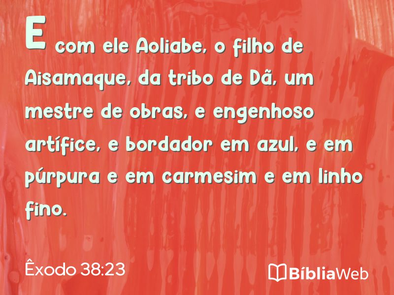 Êxodo 38:23 em imagem para compartilhar