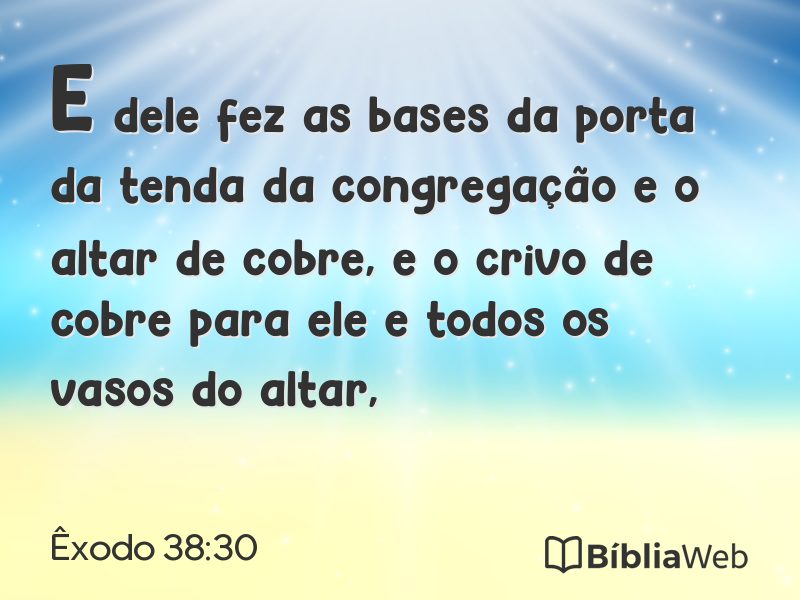 Êxodo 38:30 em imagem para compartilhar