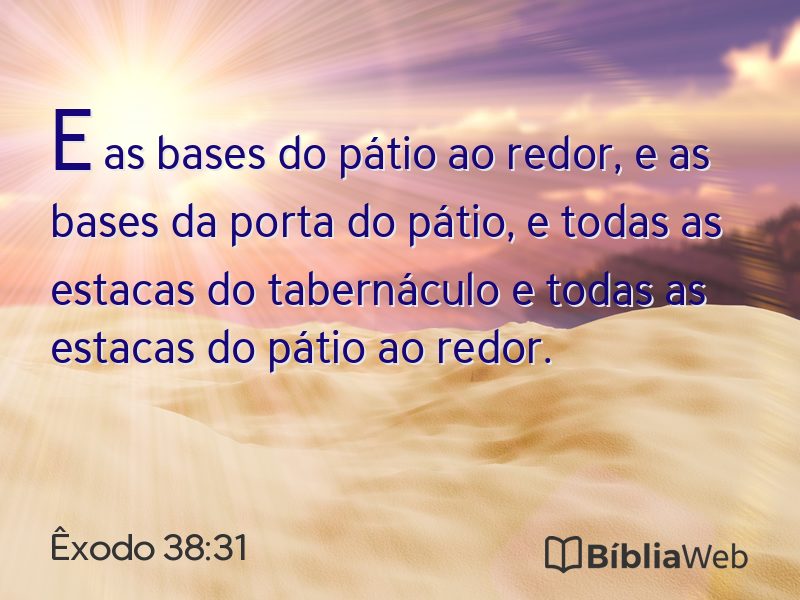 Êxodo 38:31 em imagem para compartilhar