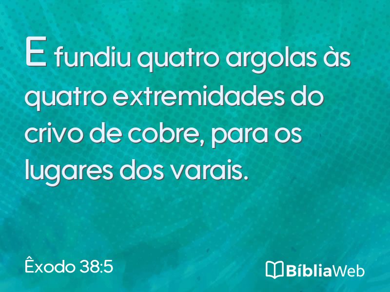 Êxodo 38:5 em imagem para compartilhar