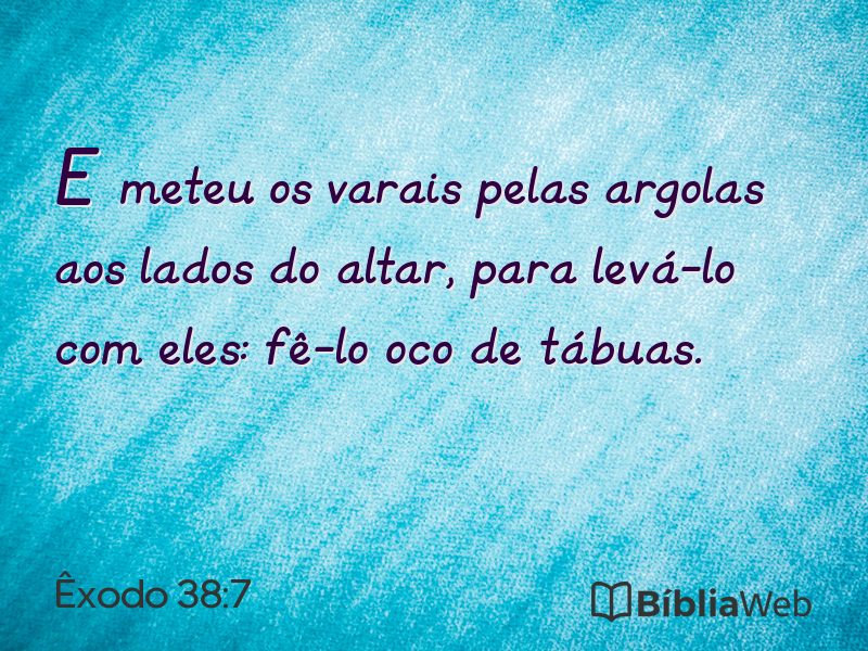 Êxodo 38:7 em imagem para compartilhar