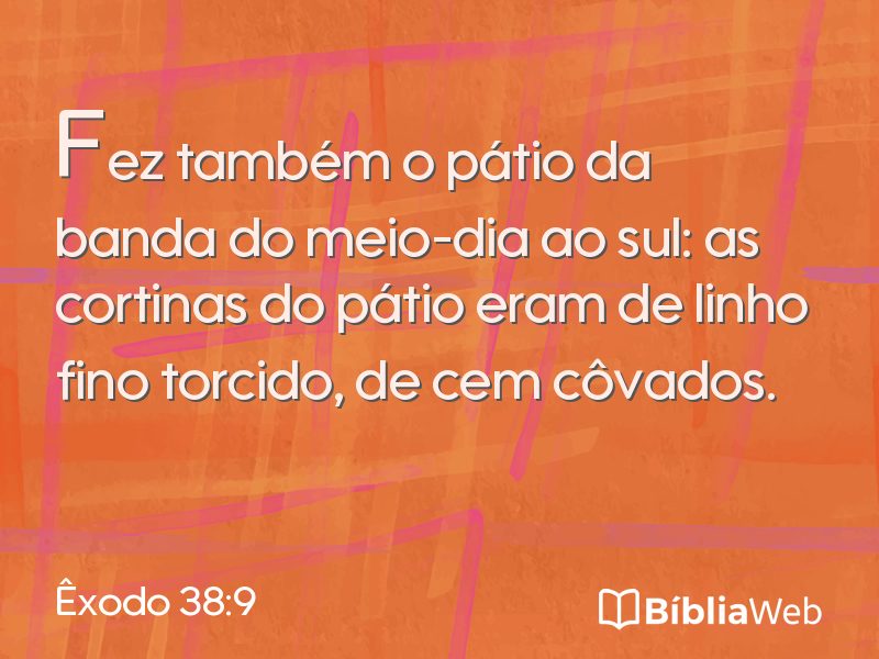 Êxodo 38:9 em imagem para compartilhar