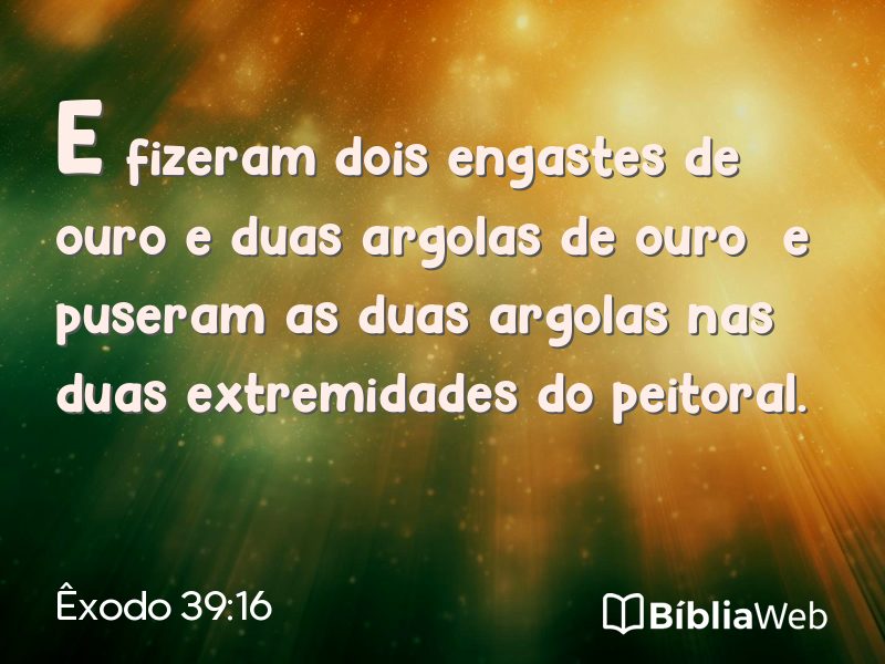 Êxodo 39:16 em imagem para compartilhar