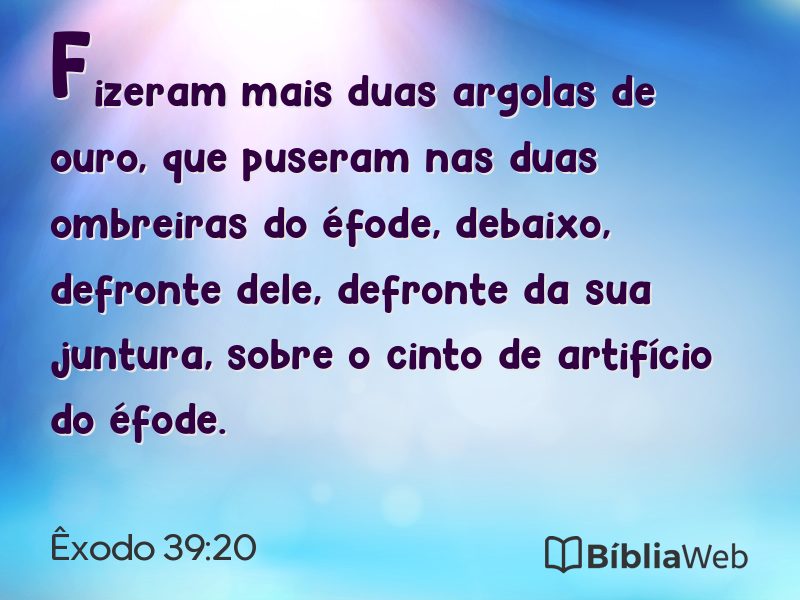 Êxodo 39:20 em imagem para compartilhar