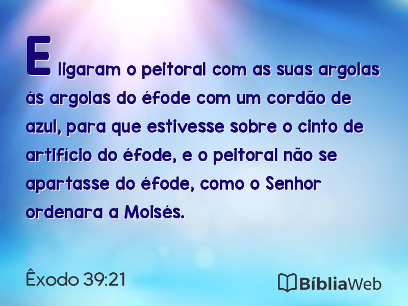 Êxodo 39:21 em imagem para compartilhar