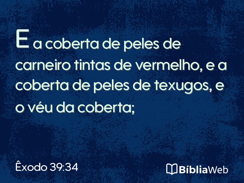 Êxodo 39:34 em imagem para compartilhar
