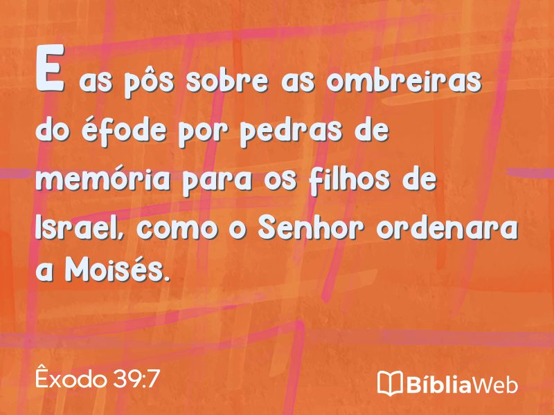 Êxodo 39:7 em imagem para compartilhar