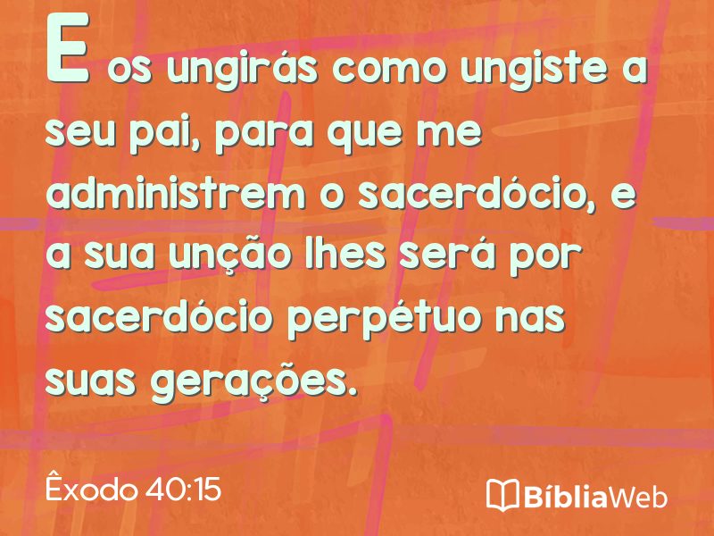 Êxodo 40:15 em imagem para compartilhar