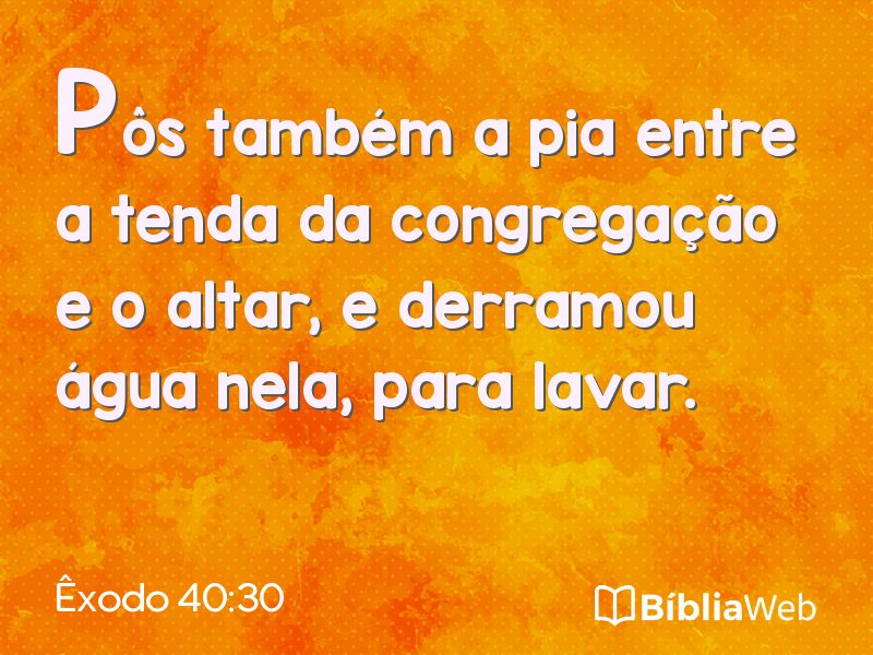 Êxodo 40:30 em imagem para compartilhar