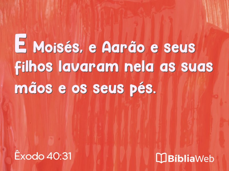 Êxodo 40:31 em imagem para compartilhar