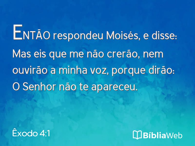 Êxodo 4:1 em imagem para compartilhar