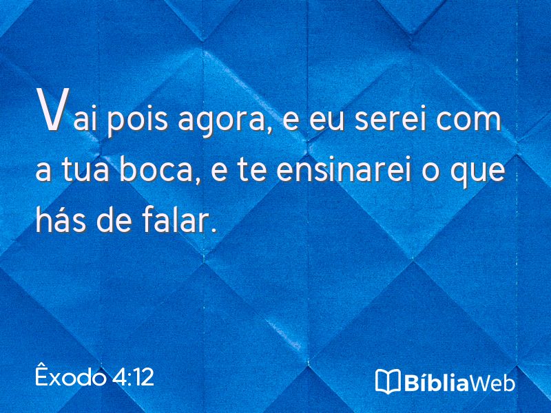 Êxodo 4:12 em imagem para compartilhar
