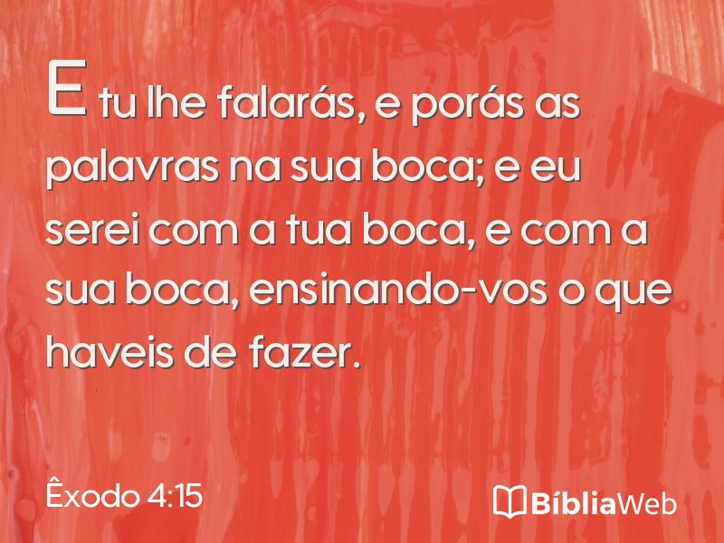 Êxodo 4:15 em imagem para compartilhar