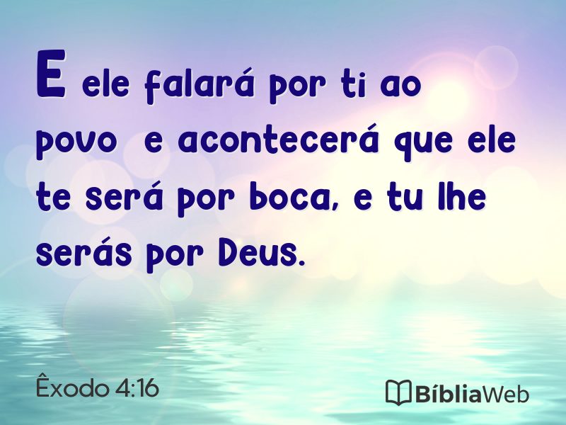 Êxodo 4:16 em imagem para compartilhar