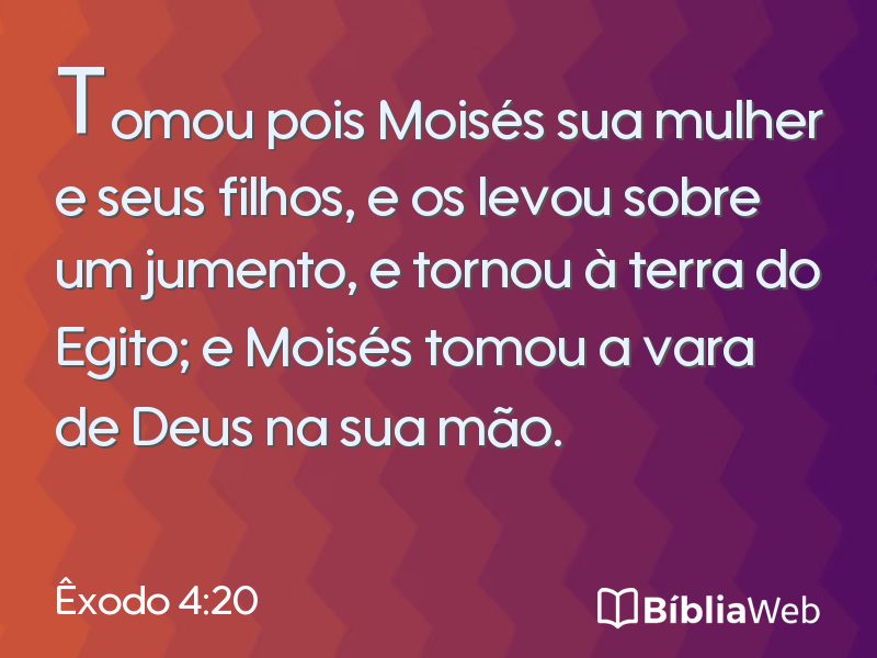 Êxodo 4:20 em imagem para compartilhar