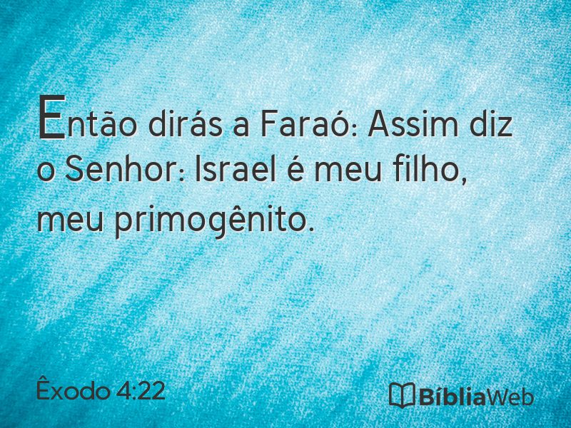 Êxodo 4:22 em imagem para compartilhar