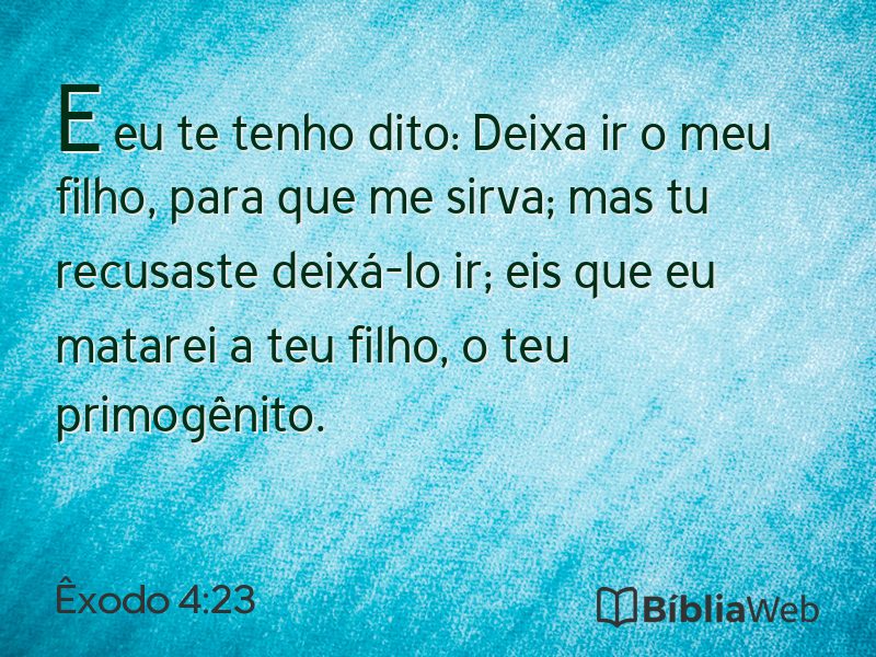 Êxodo 4:23 em imagem para compartilhar