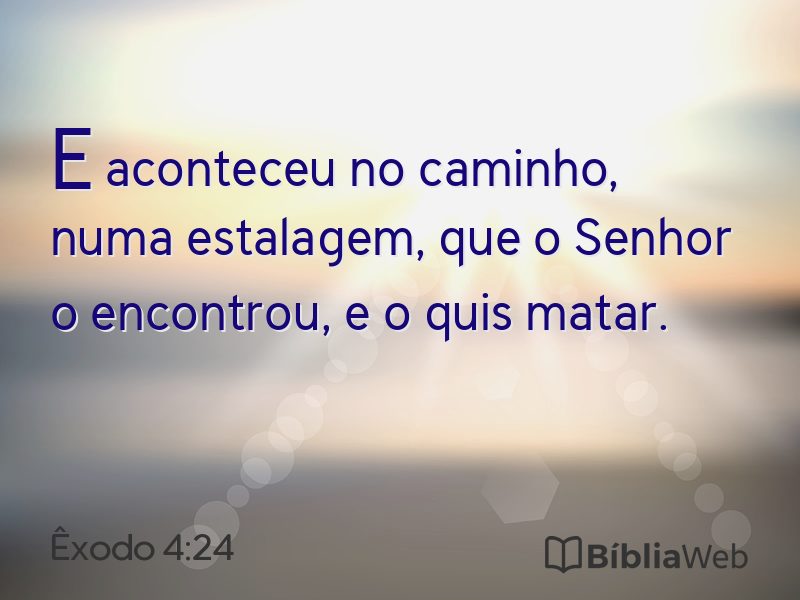 Êxodo 4:24 em imagem para compartilhar