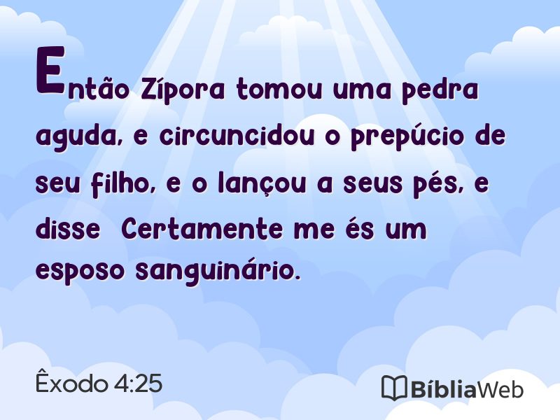 Êxodo 4:25 em imagem para compartilhar