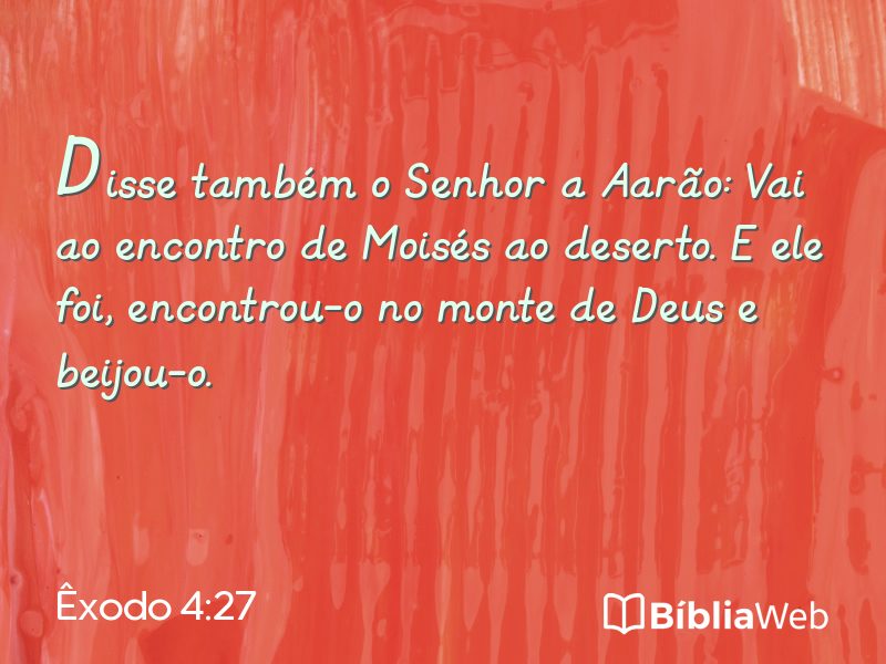 Êxodo 4:27 em imagem para compartilhar